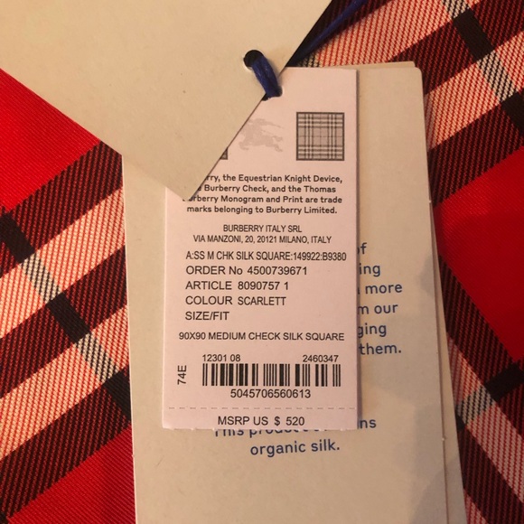 Burberry Check Silk Scarf - Picture 3 of 9